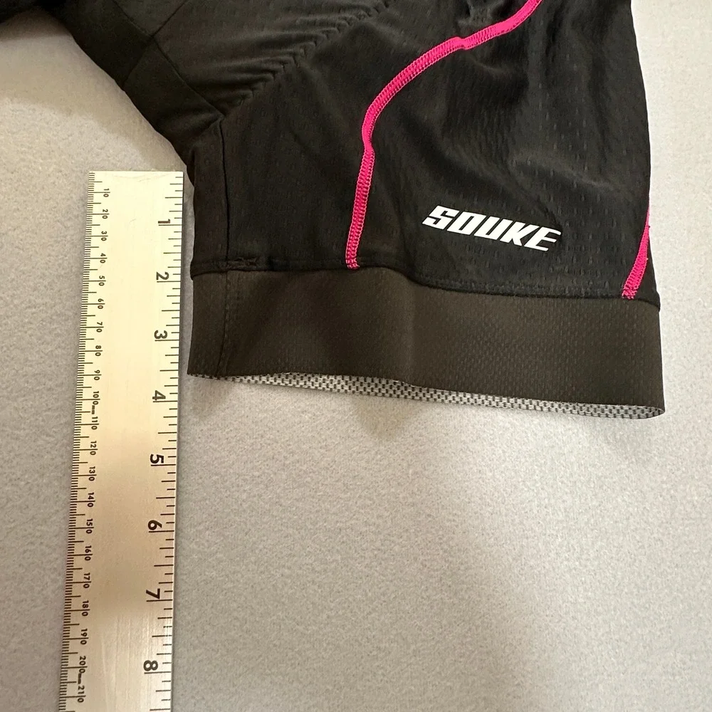 Souke Sports Cycling Shorts Womens XL Black Rose New Padded Bike Shorts - Picture 7 of 9